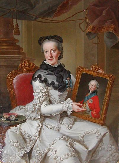 Johann Georg Ziesenis Enkedronning Juliane Marie oil painting picture